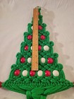 Vintage Macrame 1970 s Christmas Tree Yarn And Beads