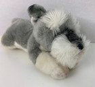 Vintage Russ Plush Schnauzer Puppy Dog Gray White Yomiko Classics Stuffed Animal