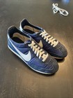 Vintage 1985 Nike Oceania Blue White Nylon Suede Running Shoes Us 9 5  true 9 Us