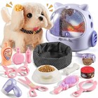 16 Pcs Robot Dog Toys For Girls  Toys For 3 4 5 6 7 8 Year Old Purple And Pink