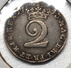Great Britain  1743 George Ii  Silver Twopence High Grade - 95