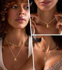 Gold Necklace For Women Layered Bubble Heart Letter Initial Necklaces For Women 