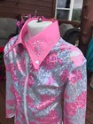 Pink  Western Show Shirt  Pleasure  Rodeo  Queen  Leadline  Girls-xs S M L Xl