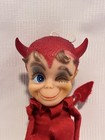 Vintage 1960s Kamar Winking Red Devil Bad Elf Knee Hugger Pixie Hanging Ornament