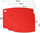 Silicone Cutting Boards Set Of 3 Thick Flexible Food Grade Bpa Free Color Coded