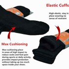 Black Ankle Quarter Crew Men Sport 95  Cotton Cushioned Socks Size 9-13