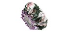 1 Pc Women Double Layer Lily Flowers Shower Cap For Bathroom Vacation Green