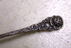 Lot Of 4 Antique Salt Cellar Spoons Sterling Silver West Germany Roses Ornate