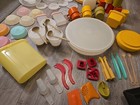 Vintage Tupperware 90-piece Lot     Pastel   Harvest Colors  Retro Kitchen Bundle