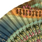 Antique French Art Nouveau Victorian Fan Hand Painted Pierced Lacquer C1880-1910