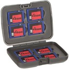 Sd Memory Card Holder Hard Case Waterproof Compact Holds 8 Cards Secure Closure