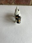 Vintage Terrier schnauzer Dog Figurine Japan Hand Painted Porcelain 3    Length