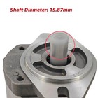 Hgp-33a-f6-6r For Hydraulic Tandem Double Gear Pump Replacement Shaft 15 87mm