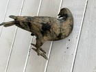 Vintage  Asian Cast Iron Pigeon With Rustic Patina  Statue