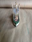 Vintage Handcrafted Miniature Wooden Fishing Boat   Shrimp Trawler