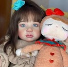 Finished Reborn Baby 28in Doll Rooted Mohair Toddler Girl Festival Toy Kids Gift
