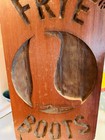 Vintage Frye Boots Wooden Plaque Wall Hanging Wood