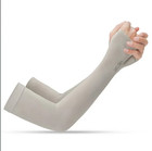 1 Pair Uv Arm Sleeves Fingerless Gloves Ice Silk Cooling Covers Cycling Driving