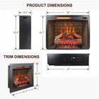 28  Infrared Insert Electric Fireplace Removable Trim Kit   Fire Crackling Sound