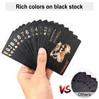 2 Decks Black Plastic Playing Cards Waterproof Standard Index W  Case Waterproof