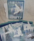 Stampin Up  Card Kit Winter Owls  Peace On Earth  Pine Trees Holiday Christmas