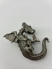 Pewter Dragon Lying On Back 2 75    Gallo 