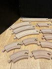 Vtg Brio Wooden Train Track 29pc Set Misc Straight  Curved   Coupling 1 Riser
