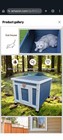 Outdoor Cat  Small Pet Wooden House Weatherproof With Ramp And Warmth Mat