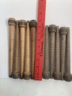 Wood Bobbins Spools Industrial Style Spindles 8  And 8 75  Wooden Quills Lot-10