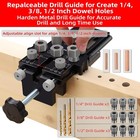  Dowel Jig Kit With Quick Positive Stop And Clamp  Adjustable Doweling Jig For D