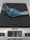 Vintage Fenton Blue Jay Iridescent Blue Carnival Glass Cardinal Bird Figurine