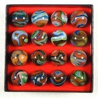 Jabo  Inc  3 4  Foxfire Ii Contract Run Set Of 16 Mint Condition Lutz Marbles 