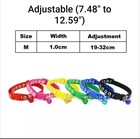 Colorful Pet Collar Supplies Cat Dog Collar With Bell Adjustable Buckle Size M