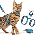 Cat Harness And Leash Set  Collars  3 In 1 Lightweight   Adjustable  Escape 