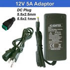 10 50 Pack Ac Dc Adapter 12v 5a 60w Power Supply For 5050 3528 Led Strip Light