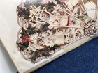 Paper Fan Greetings Victorian Christmas Turn Of The Century With Envelope Repro