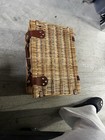 Romantic Vintage Wicker Picnic Basket      Multifunctional Farm   Cottage Charm