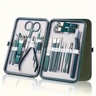 18 7 Pcs Pedicure Manicure Set Nail Clippers Cleaner Cuticle Grooming Tool Case