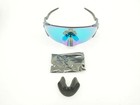 Oakley Velo Kato Cycling Sunglasses Blue Frame Prizm Sapphire Lens   Case