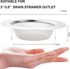 Lasshswa 2 Pcs Kitchen Sink Strainer Stainless Steel  Silver 