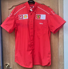 Scuderia Ferrari 2002 Vintage F1 Racing Button Up Short Sleave Fila Shirt Size M