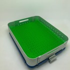 Aluminium Sterilization Tray Case 250mm Green Mat Ophthalmic Plastic Orthopadic