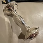 Beautiful Vintage Silver Plate Baby Rattle 4    Barbell Style