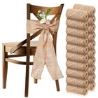 Pcs Burlap Chair Bows Sashes Ribbon Pack Wedding Natural Chair Sashes 108 X 50