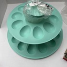 Tupperware Egg-ceptional Server Set Tiered Egg Display Trays W  Matchinsnack Cup