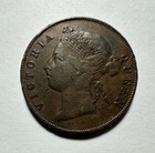 Mauritius 1888 Queen Victoria 5 Cent 5c Beautiful Coin Low Mintage