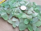 Pure Beach Sea Glass Surf Tumbled Foam Light Green Small Mosaic Craft Damage S3