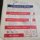 Vtg 1956 Authentic Reproductions Antiqued Parchment 4 Documents Of Freedom 