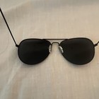 Aviator Sunglasses Metal Black Frame With Black Tinted Plastic Lenses