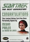 Star Trek Connections On Card Autograph Of Megan Parlen As Young Ro Laren